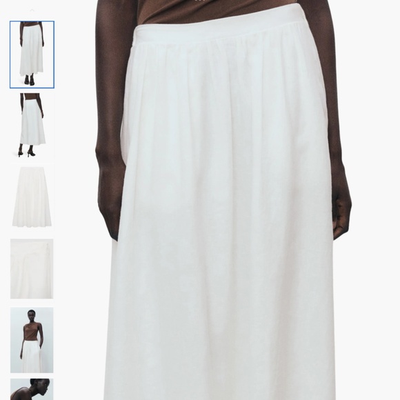 Mango Dresses & Skirts - MANGO A-Line Linen Skirt, size 12